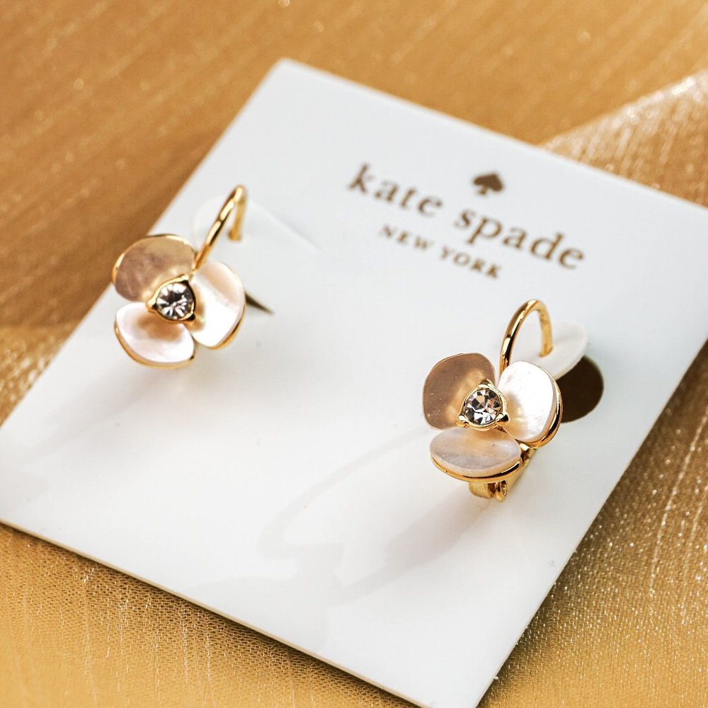 Kate Spade Disco Pansy Leverback Earrings - Picture 3 of 5